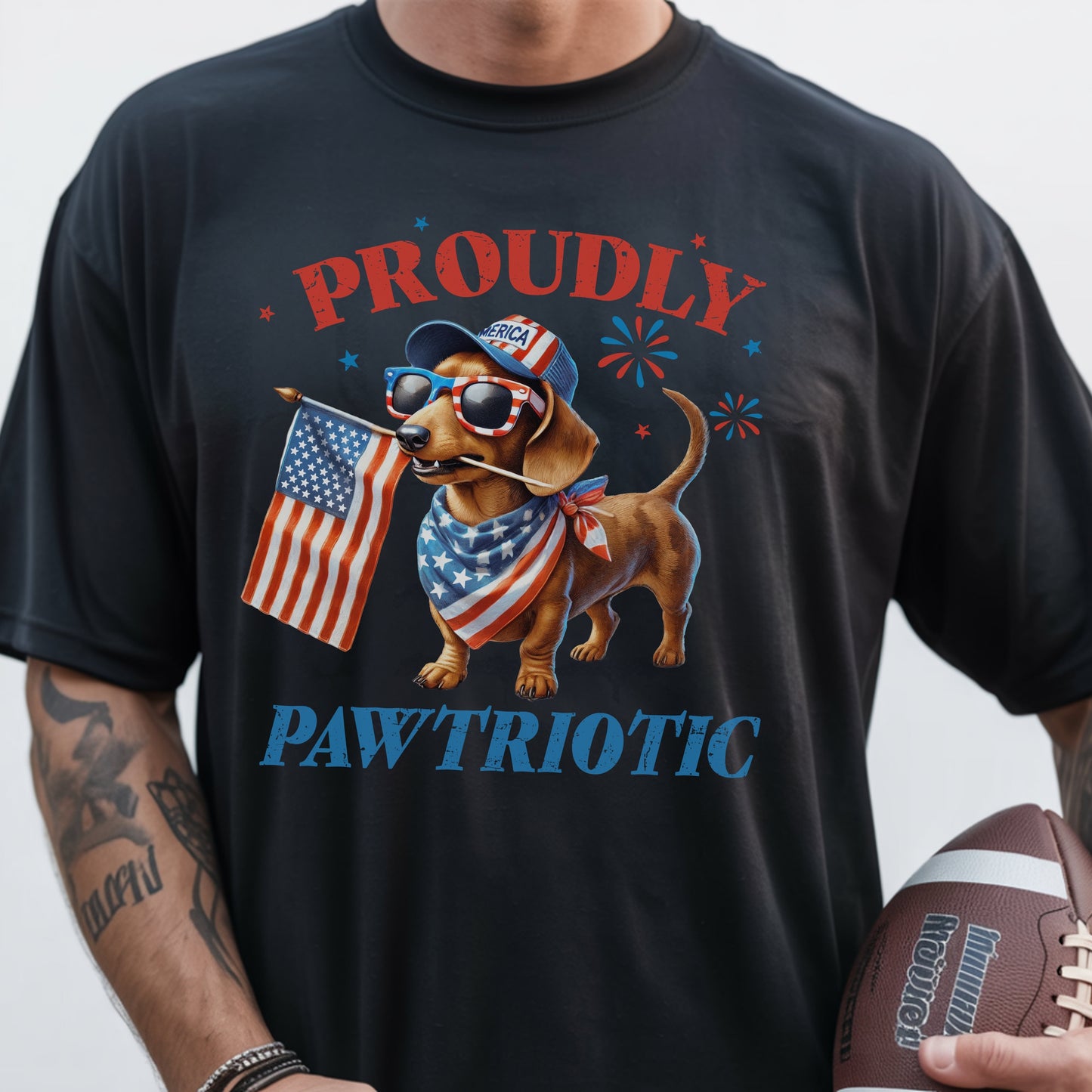 Pawtriotic Dachshund Tee