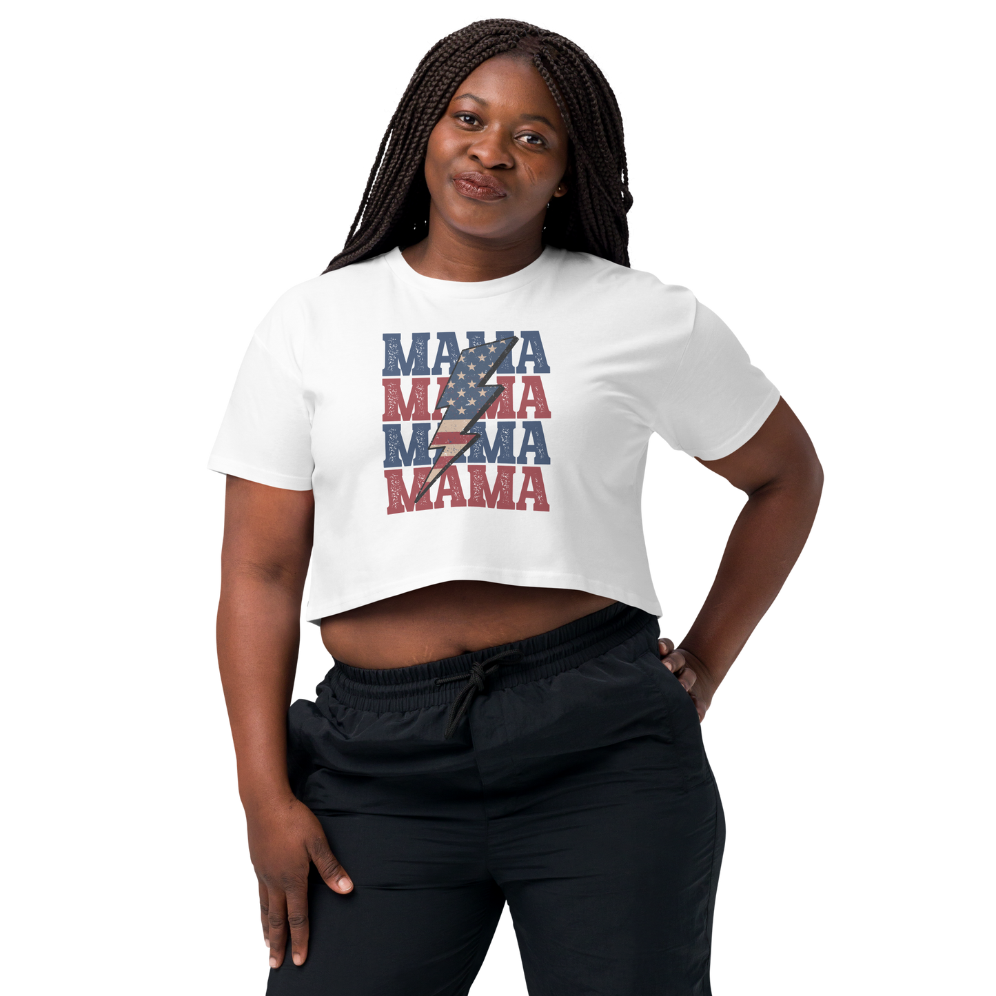 Mama USA Cropped Tee