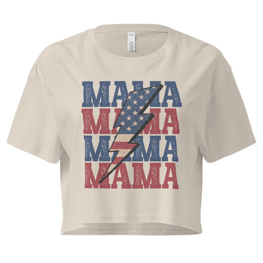 Mama USA Cropped Tee