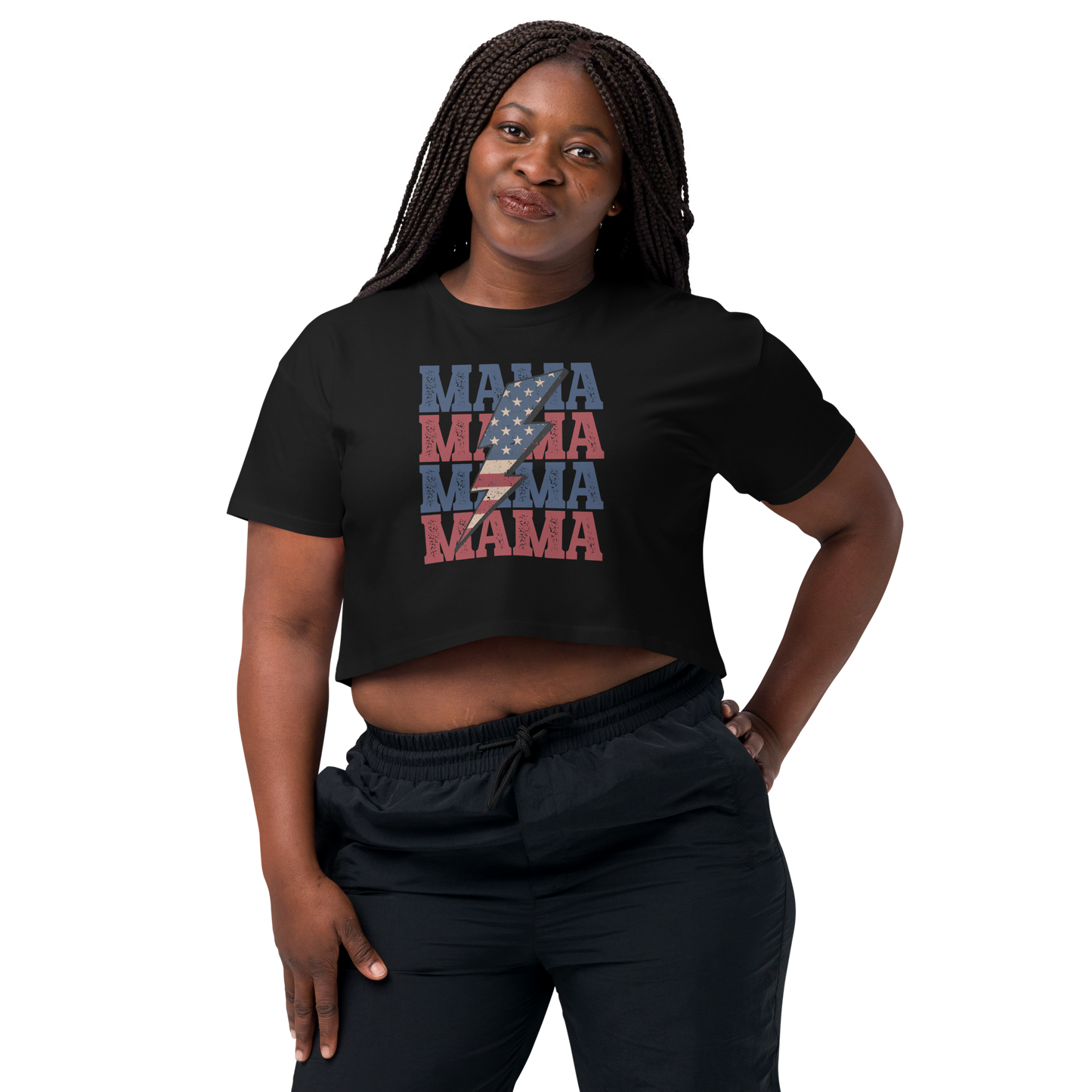 Mama USA Cropped Tee