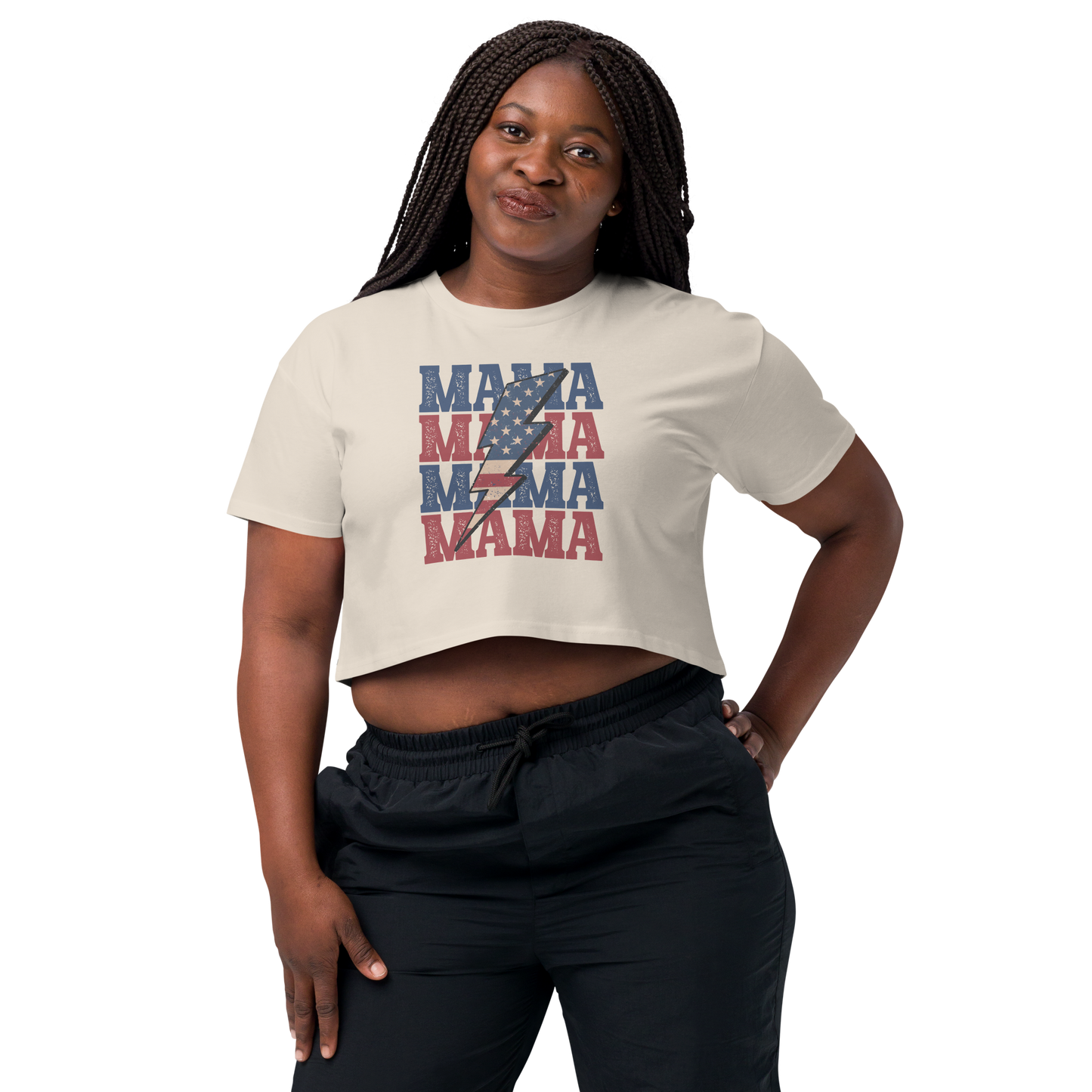 Mama USA Cropped Tee