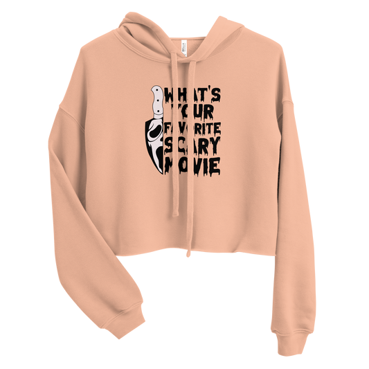 Scary movie front only cropped sweatshirt