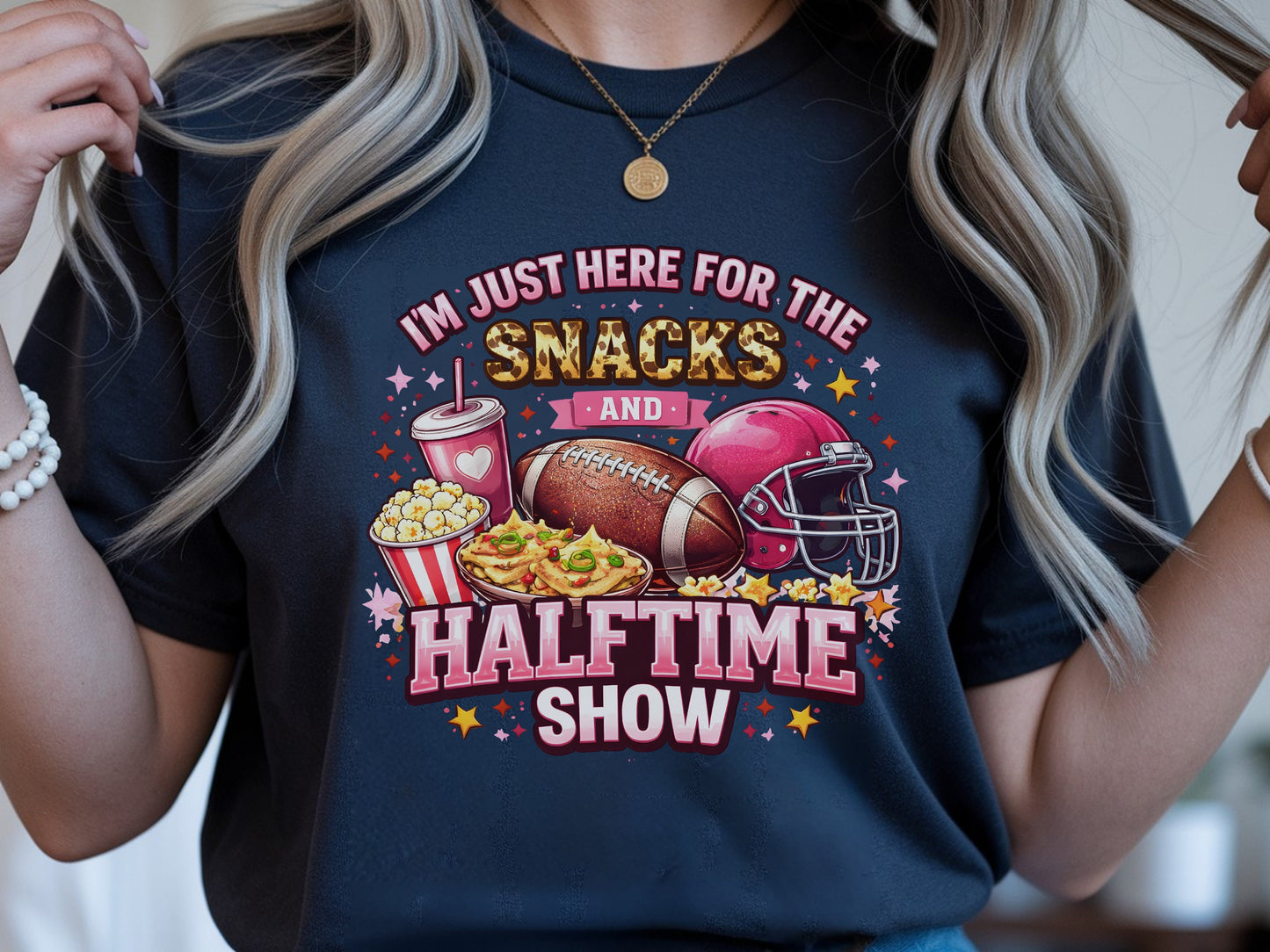 I'm Just Here for the Snacks Game Day Graphic Tee