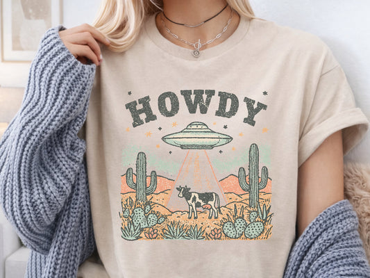 Howdy UFO Desert Graphic Tee