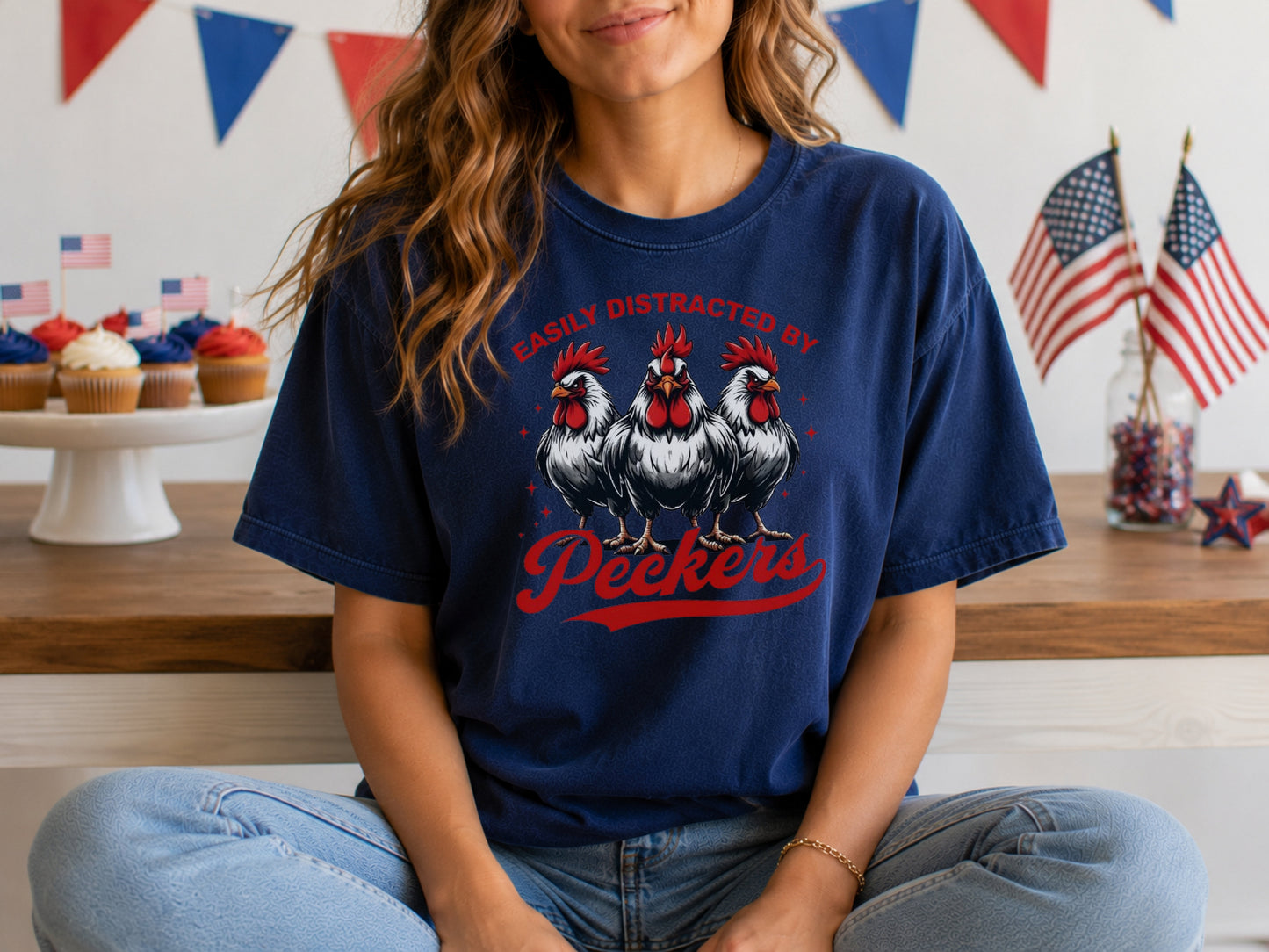 Easily Distracted by Peckers Graphic Tee
