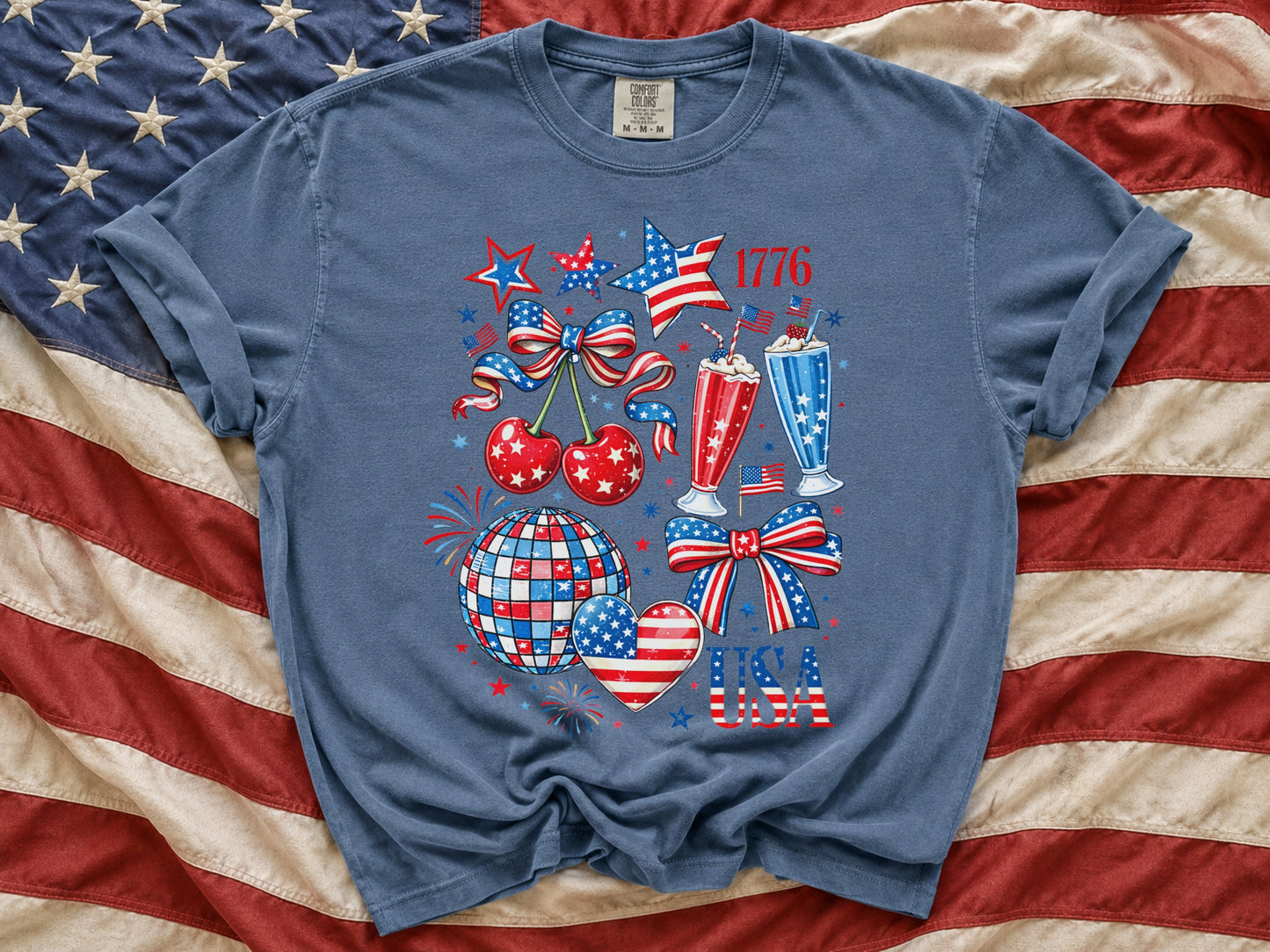 Vintage 1776 Patriotic Graphic Apparel