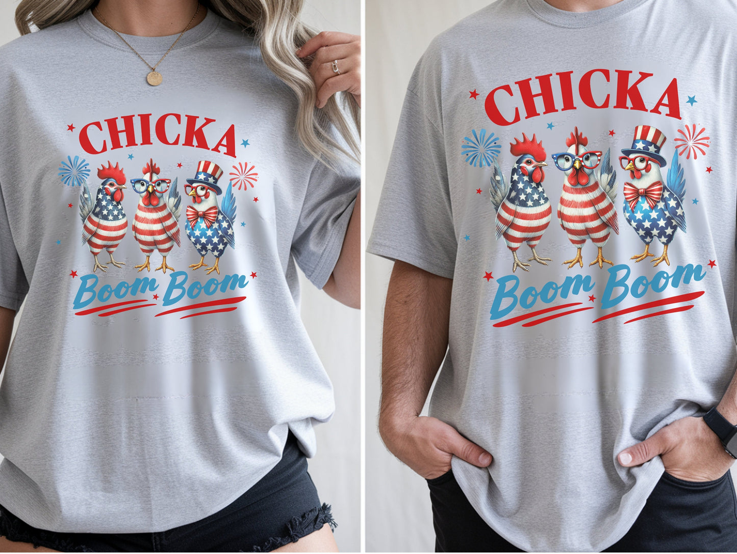Chicka Boom Boom Patriotic Graphic Tee