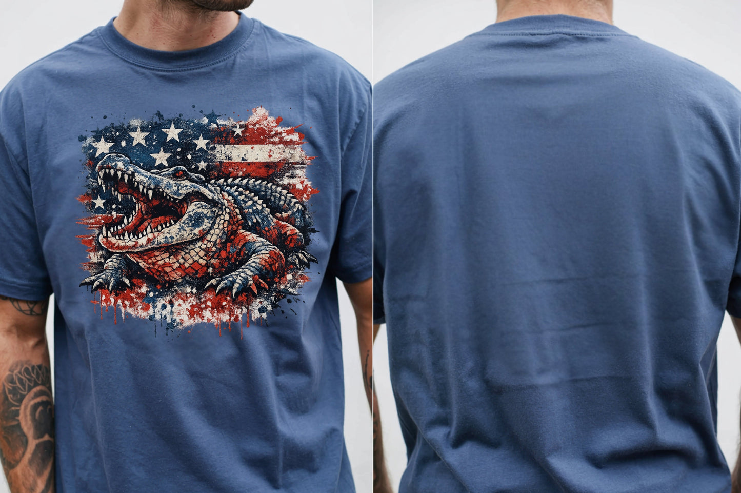 Patriotic Alligator Graphic Tee