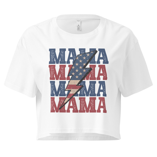 Mama USA Cropped Tee