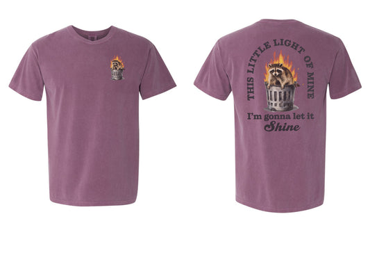This Little Light of Mine Raccoon Dumpster Fire Tee