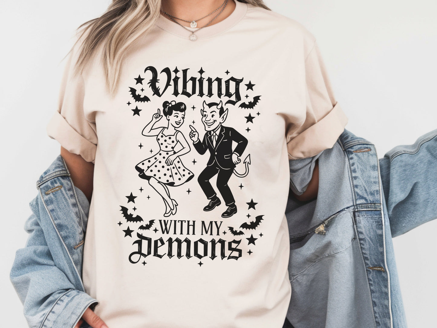 The Vibing With My Demons Era Tee & Sweatshirt