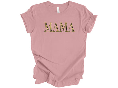 The Signature "MAMA" Gold-Glint Tee & Sweatshirt
