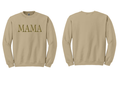 The Signature "MAMA" Gold-Glint Tee & Sweatshirt