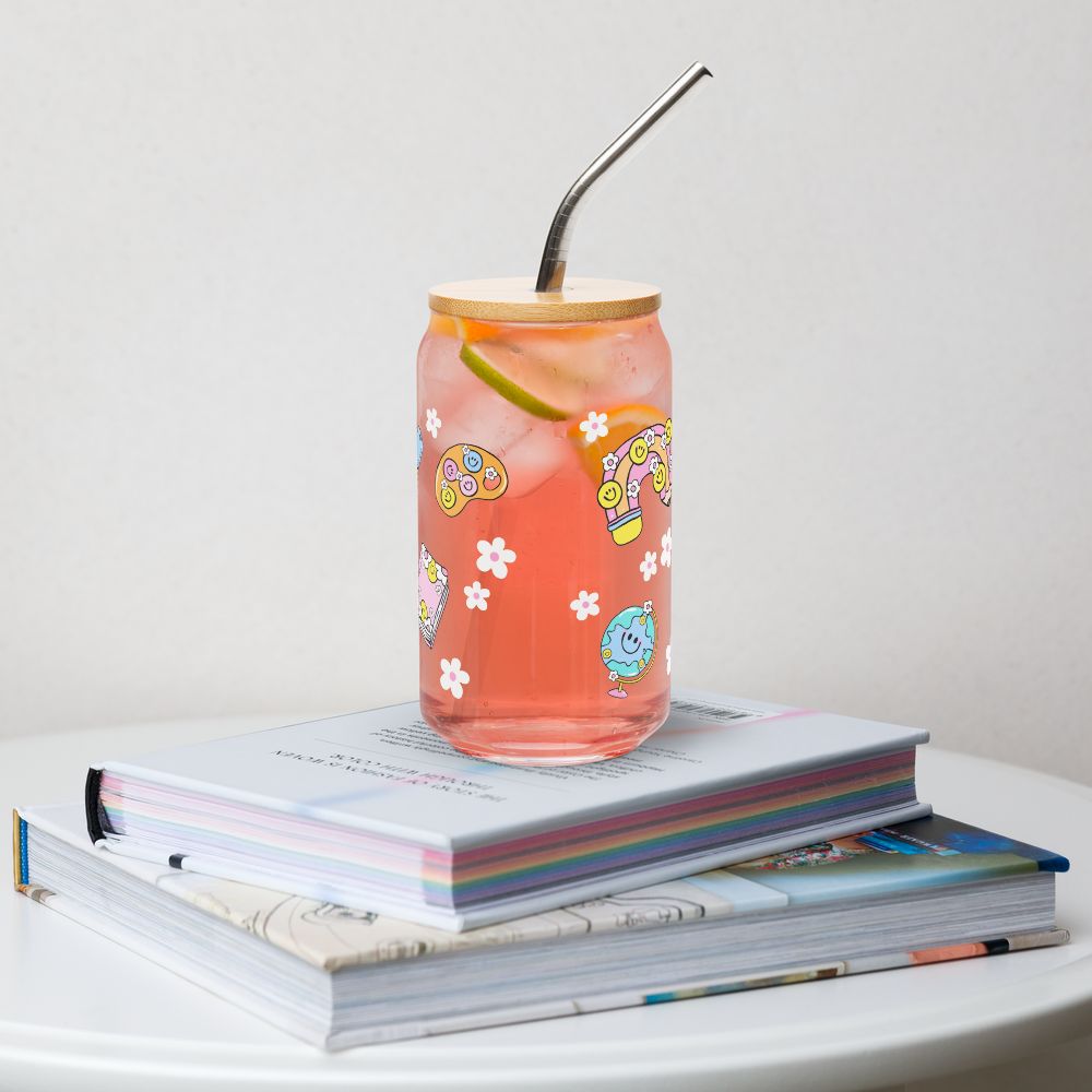 The "Happy Classroom" Era 16oz Glass Can