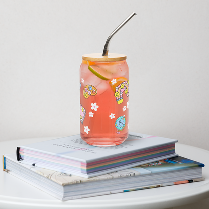 The "Happy Classroom" Era 16oz Glass Can