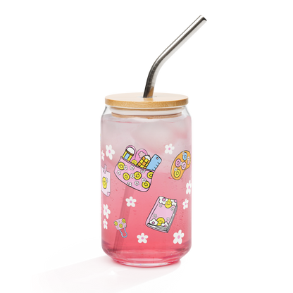 The "Happy Classroom" Era 16oz Glass Can