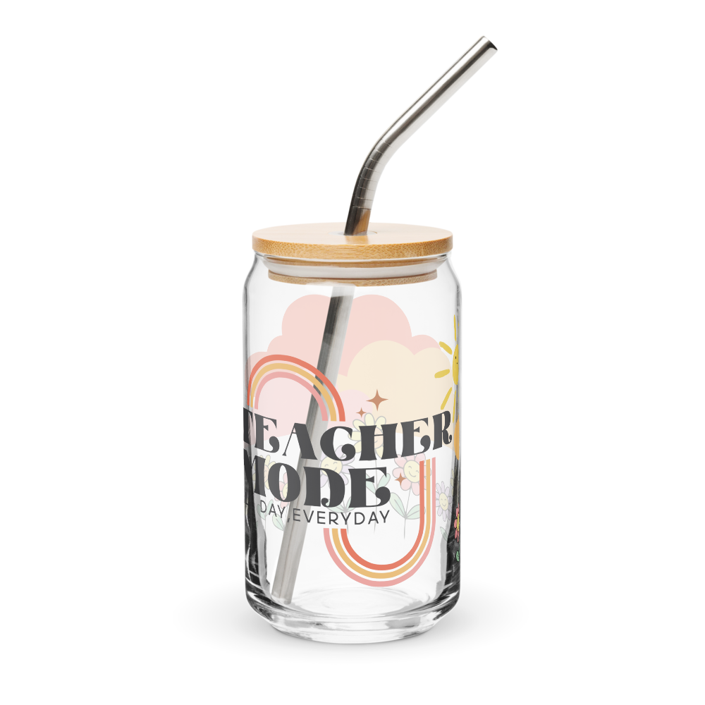 The "Teacher Mode" Era 16 oz Can-Shaped Glass