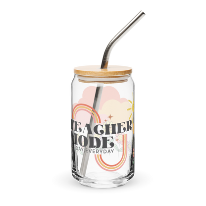 The "Teacher Mode" Era 16 oz Can-Shaped Glass