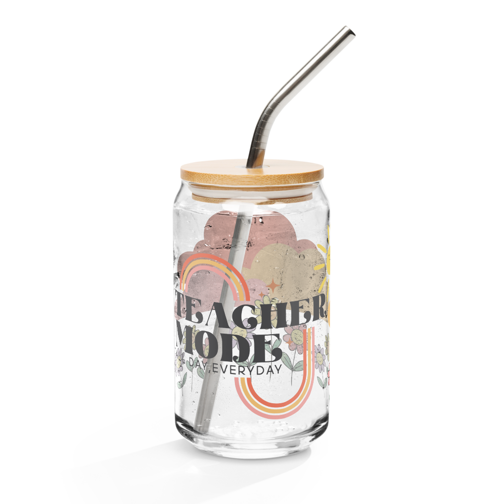 The "Teacher Mode" Era 16 oz Can-Shaped Glass