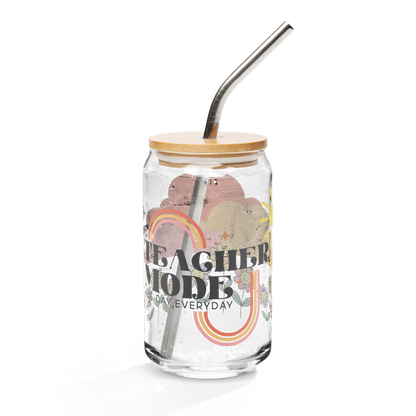 The "Teacher Mode" Era 16 oz Can-Shaped Glass