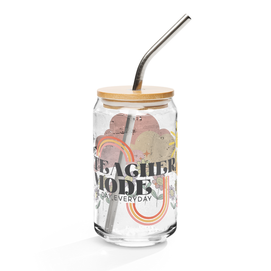 The "Teacher Mode" Era 16 oz Can-Shaped Glass