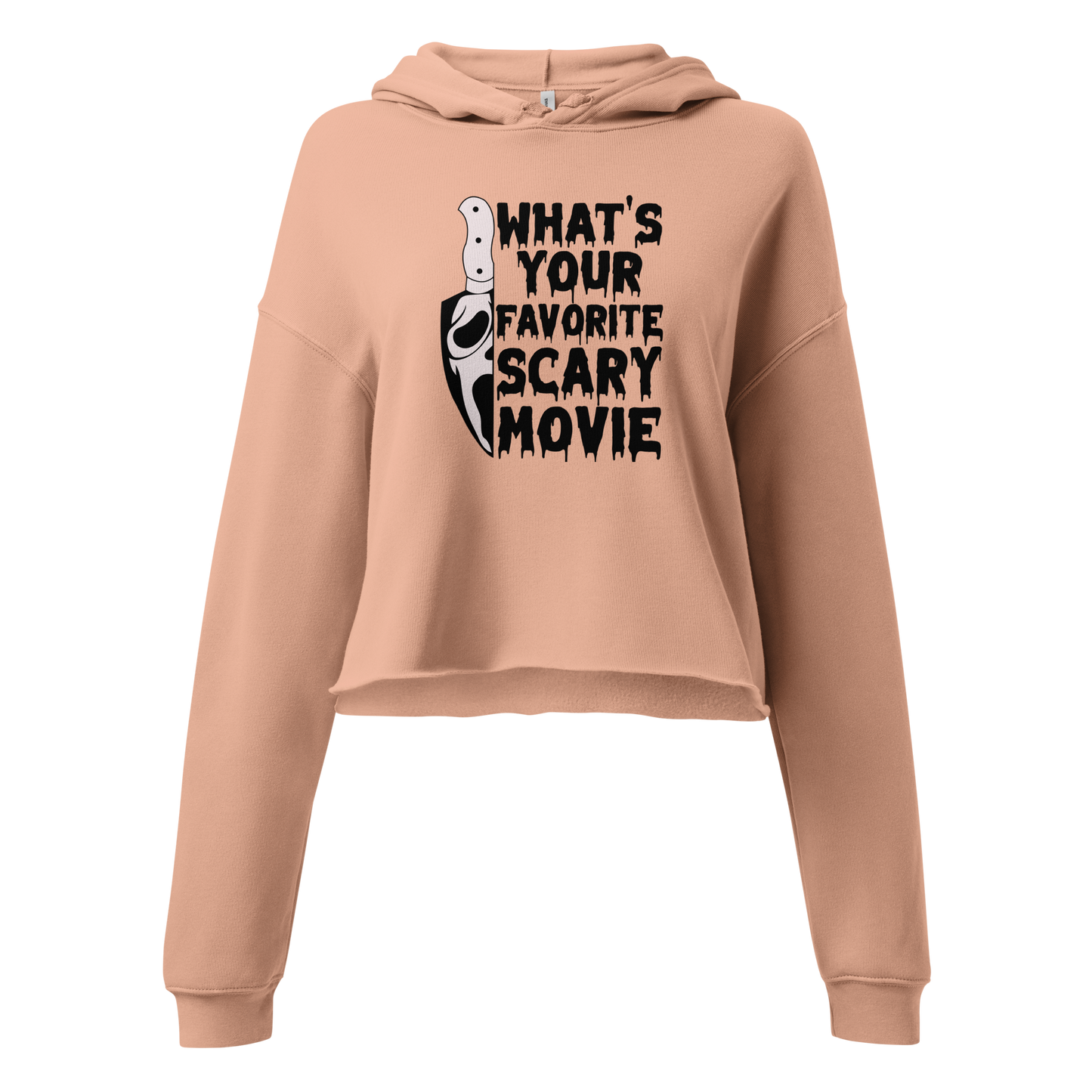 Scary movie front only cropped sweatshirt