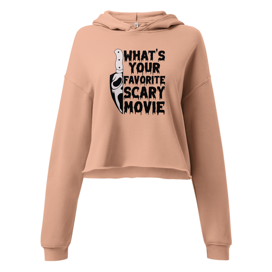 Scary movie front only cropped sweatshirt