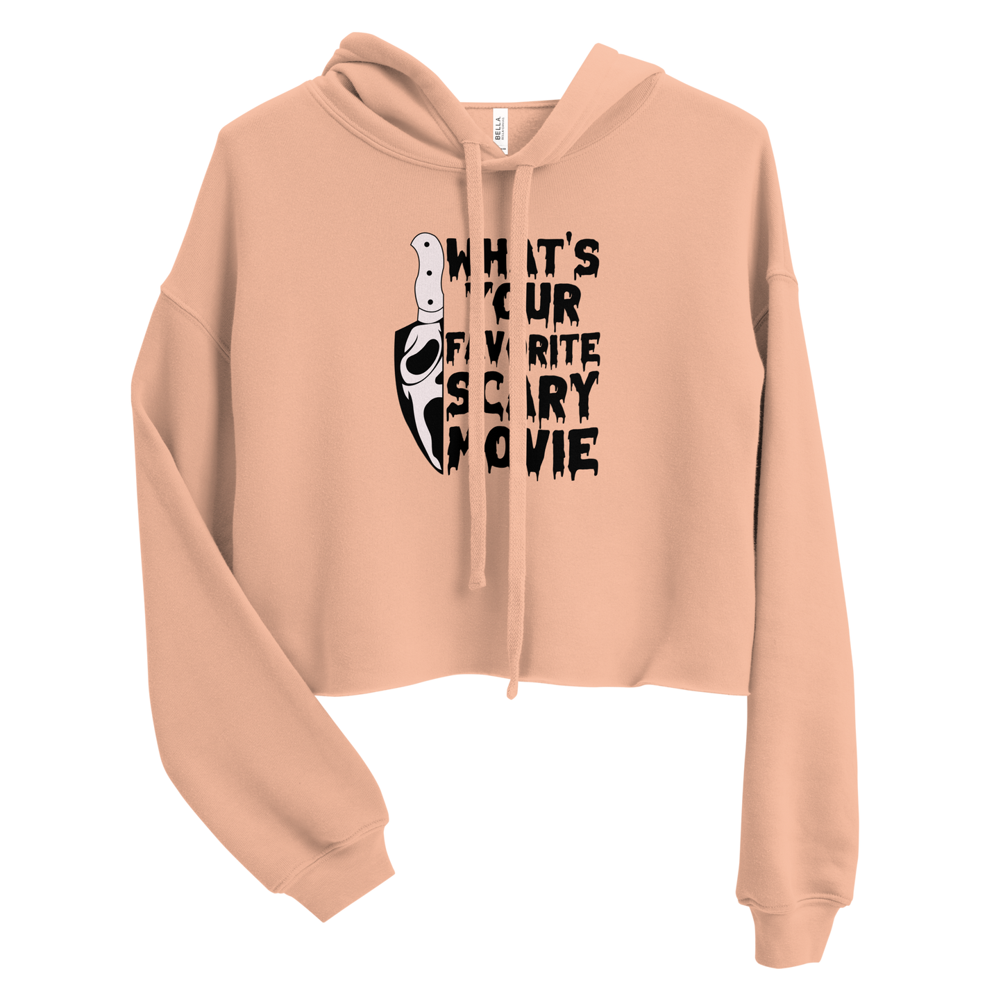 Scary movie front only cropped sweatshirt